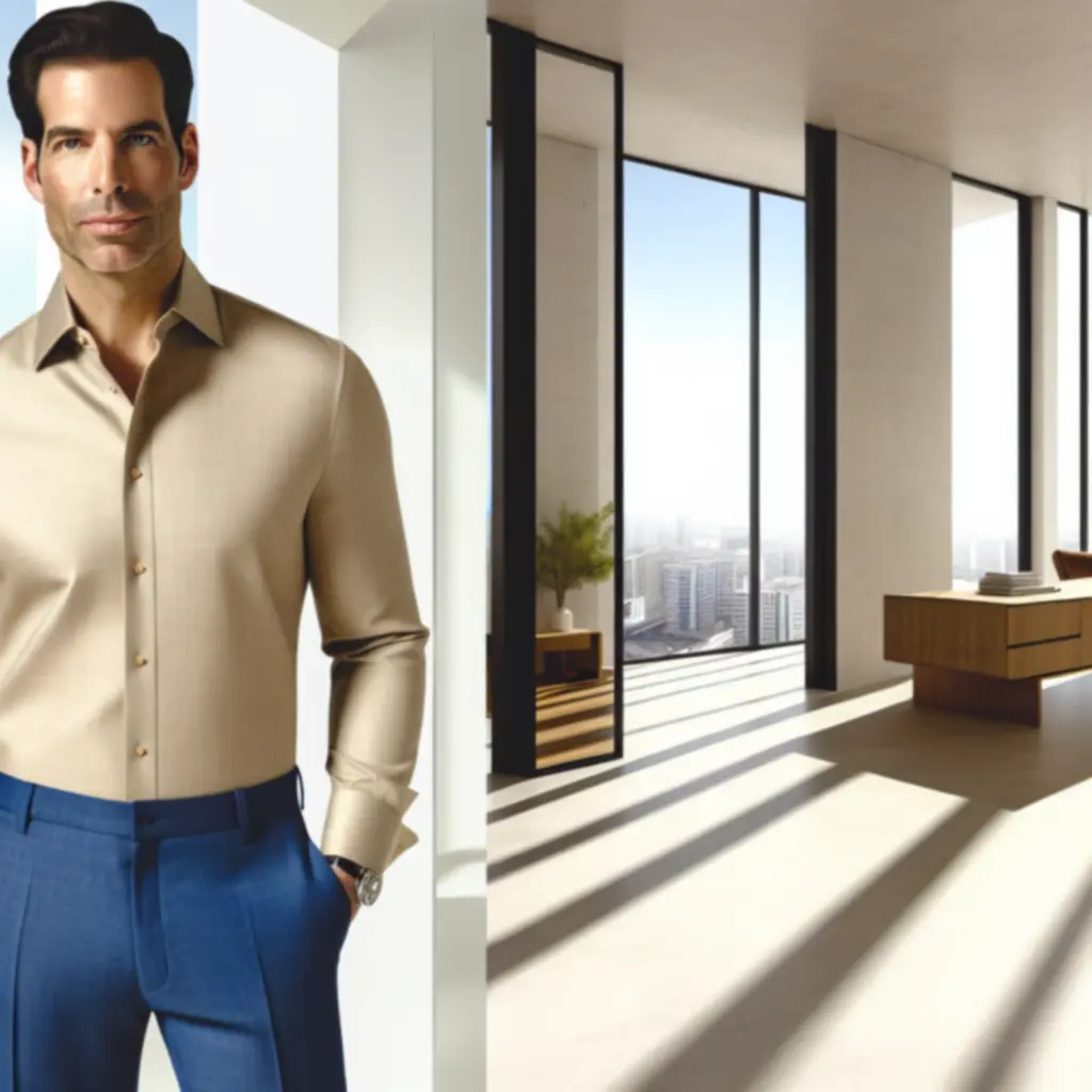 Férfi kifinomult alkalmi öltözetben